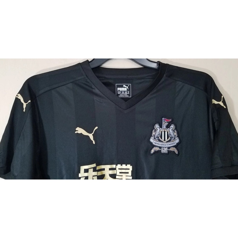 Puma New Castle United Jersey Men XL Soccer Football Third Kit 2017/2018 Black - Picture 3 of 8